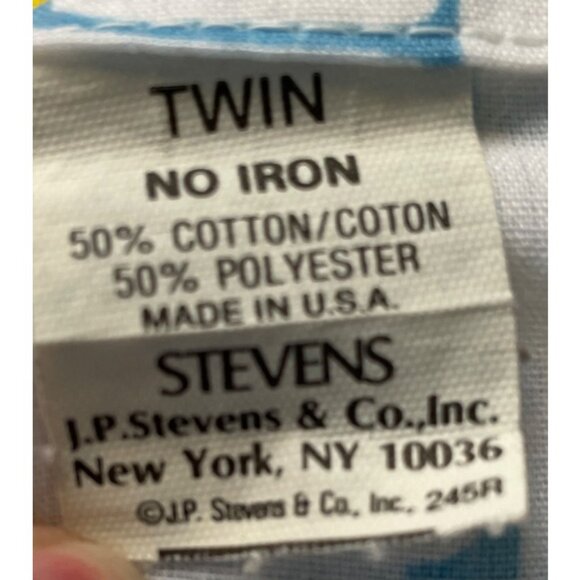 Vintage Sesame Street Alphabet Twin Flat Sheet Stevens USA Cutter Crafts Tastema - Picture 5 of 10